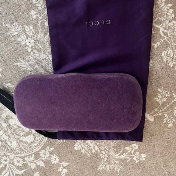 Authentic Gucci Sunglasses Clamshell Case Purple Velvet main image 4